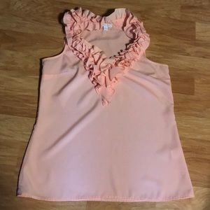 New York & Company pink sleeveless blouse